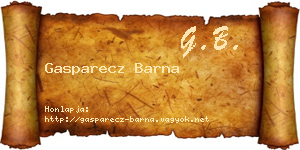 Gasparecz Barna névjegykártya